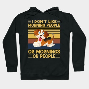 I don't like morning people beagle t-shirt Hoodie